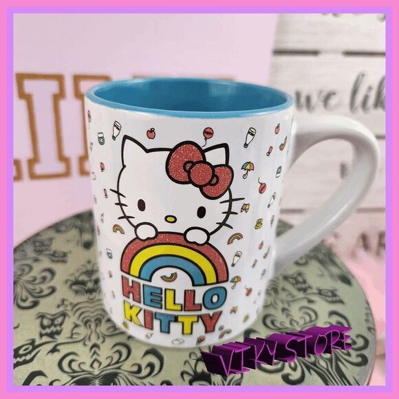 💕 NWT Hello Kitty Multicolor 14 oz Coffee Mug Adorable Cup #7206 💕 - Picture 5 of 5